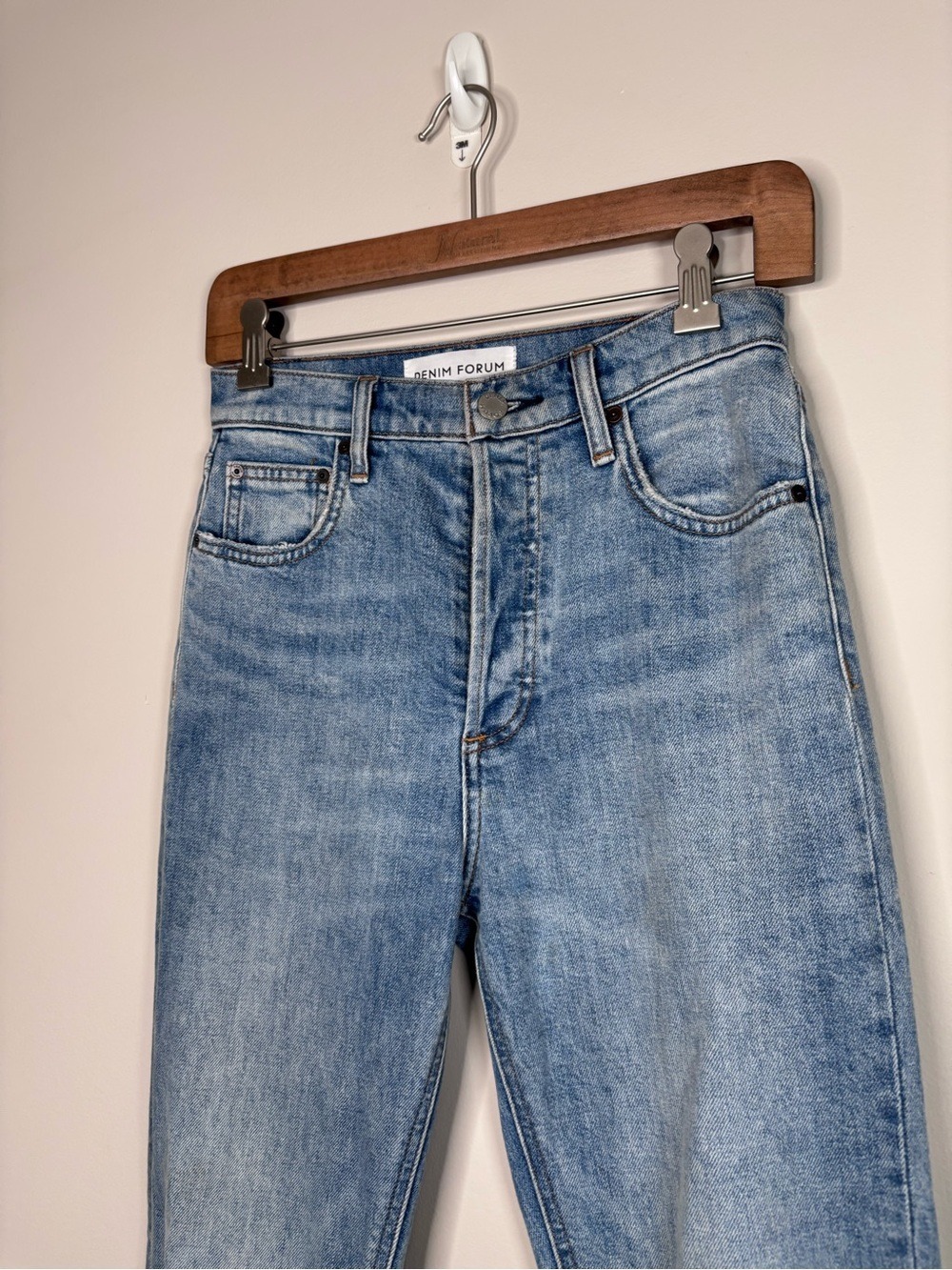 Denim Forum The Yoko Hi Rise Slim Jeans Size 26 Light Blue - Picture 8 of 8